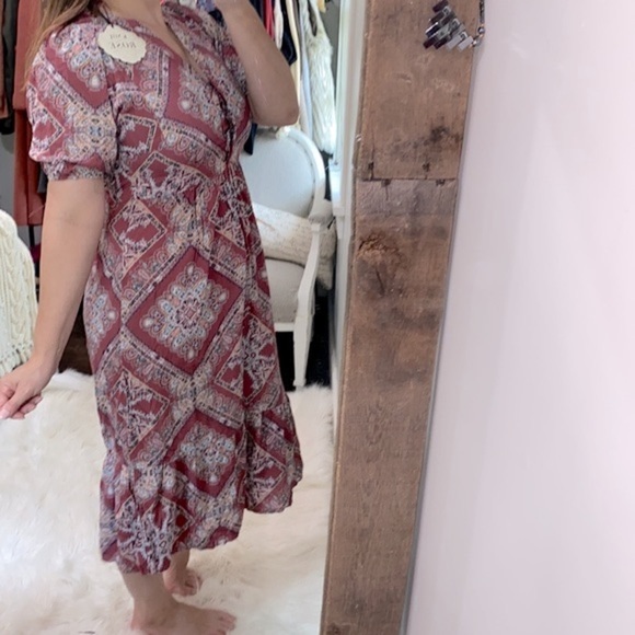 Pink rose mauve floral maxi dress size xsmall new with tags - Picture 2 of 9